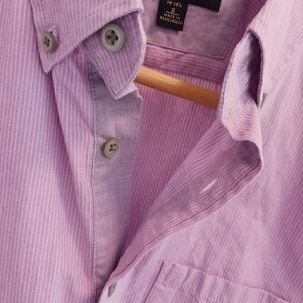 Mens Banana Republic Button Down Shirt Cotton Striped